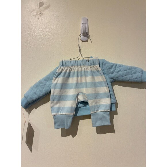 NWT Cat & Jack Blue "Happy Together" Sweatshirt & Pants Outfit - Newborn (NB) - Picture 2 of 3